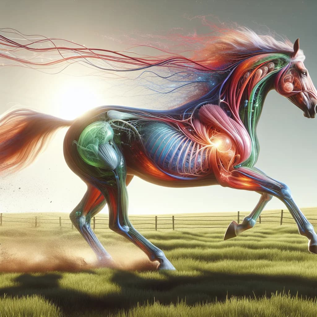 Why can a galloping horse only take exactly one breath for every stride it makes?