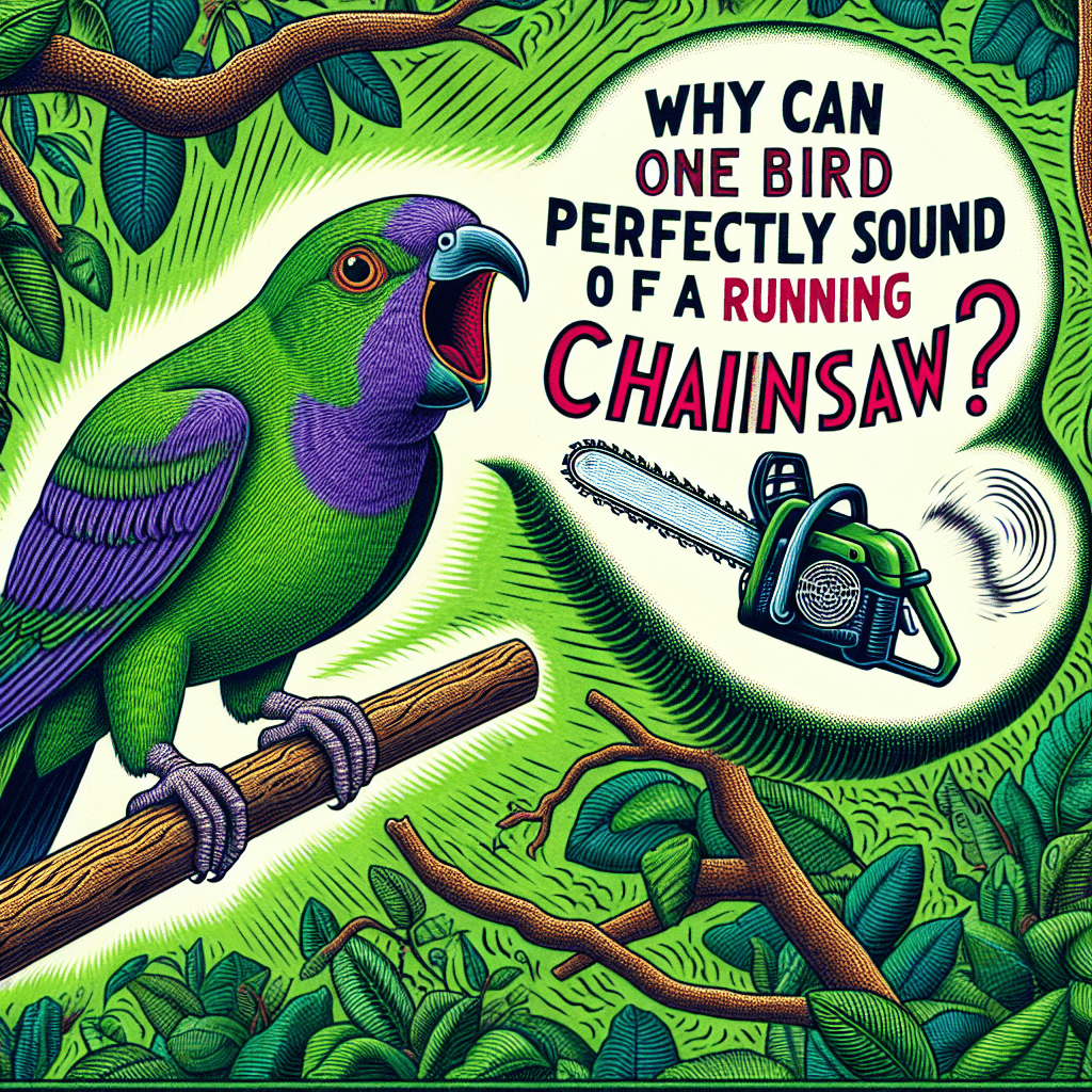 Why can one bird perfectly mimic the sound of a running chainsaw?