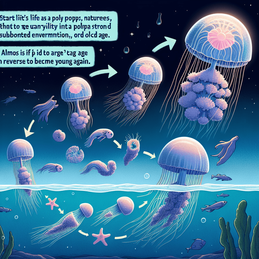 Why can one type of jellyfish essentially age in reverse to become young again?