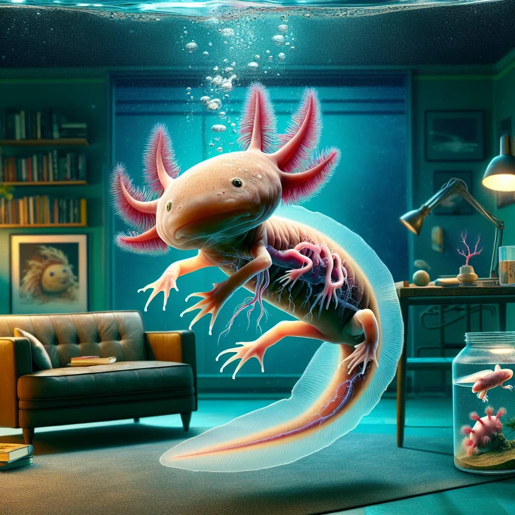 Why can pet axolotls perfectly regrow their limbs, spinal cords, and even parts of their brains without scarring?