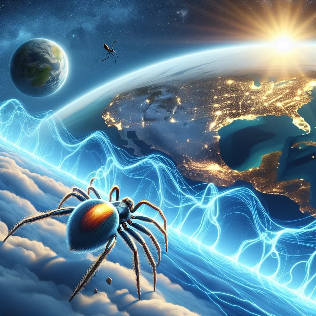 Why can spiders use the Earth’s natural electric field to fly miles high without any wind for lift?