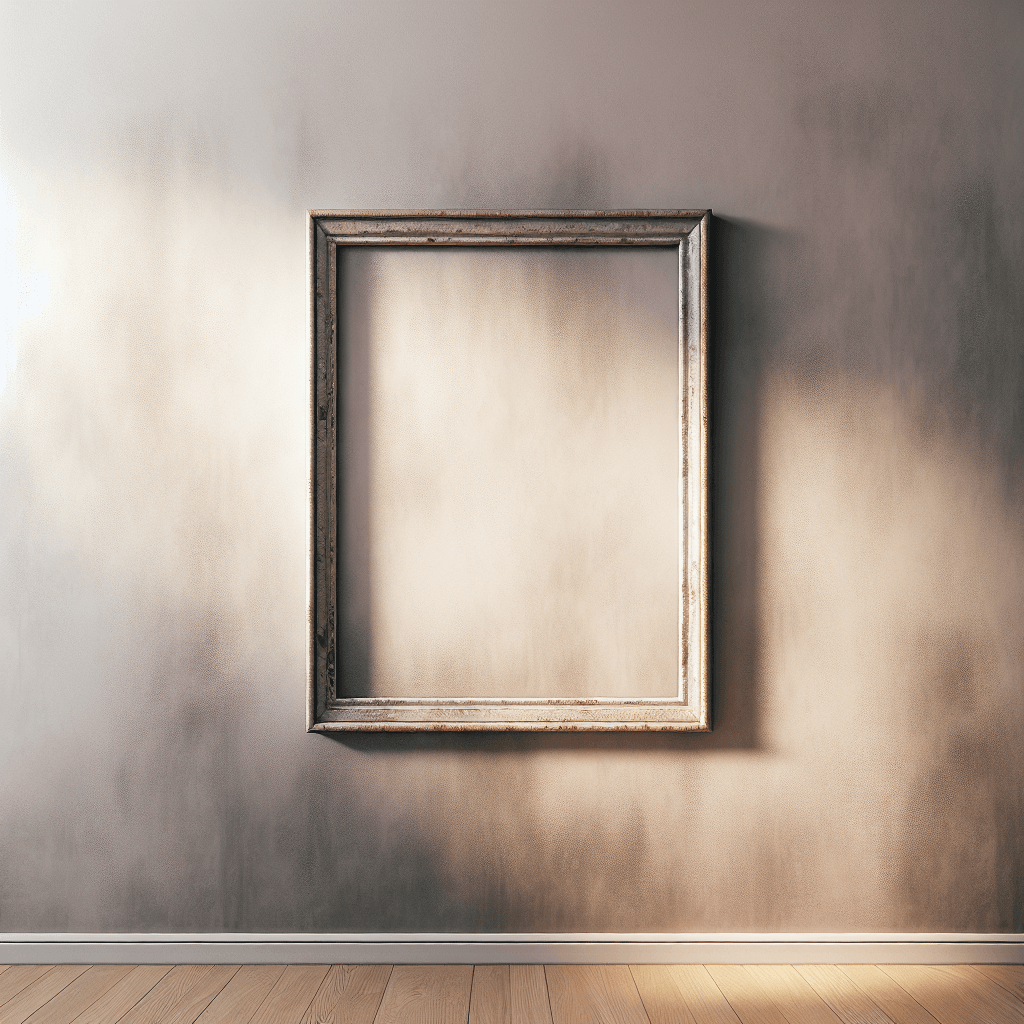 Why can the faint outline of a picture frame remain on a wall after it is gone?