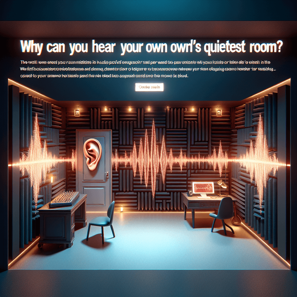 Why can you hear your own blood flowing in the world's quietest room?