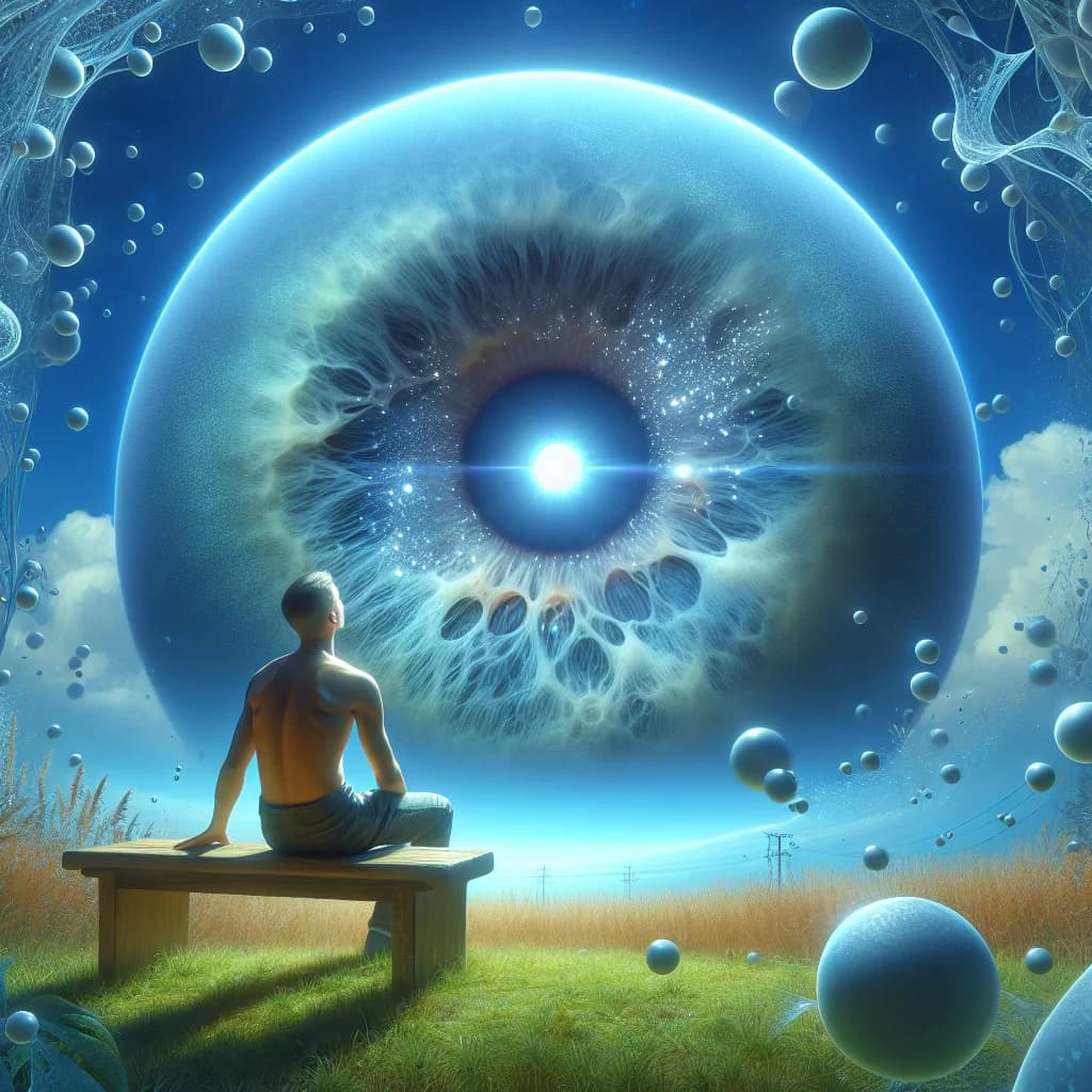 Why can you see your own white blood cells moving as tiny sparks when staring at a blue sky?