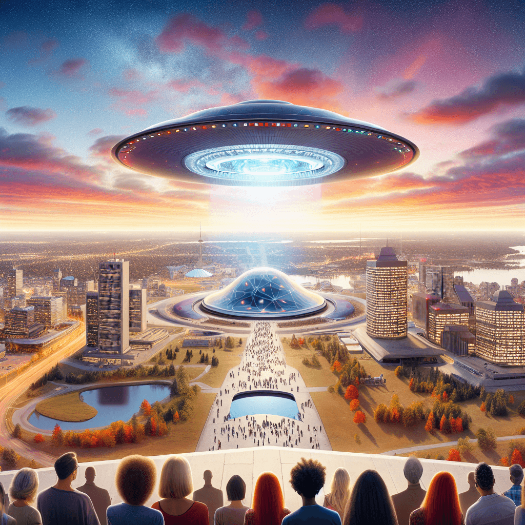 Why did a Canadian city build a landing pad specifically for UFOs?