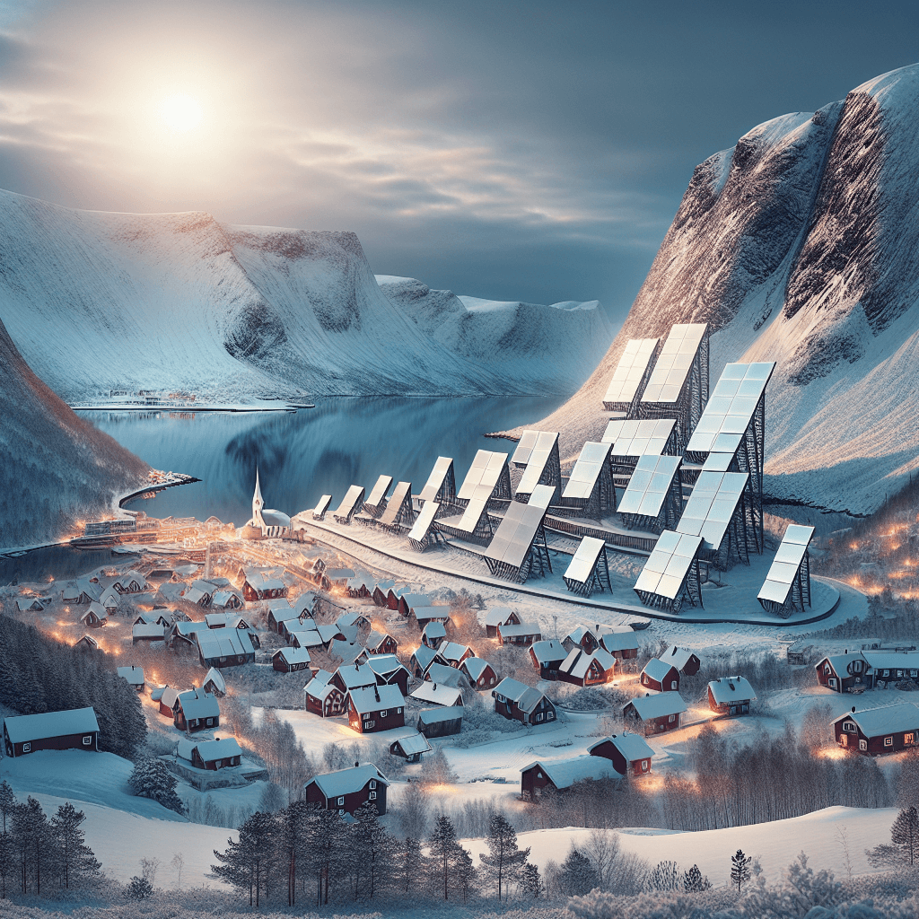 Why did a Norwegian town install giant mirrors on a mountainside to reflect sunlight?