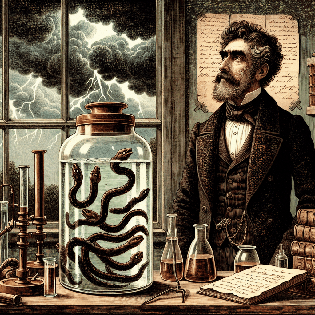 Why did a Victorian inventor believe twelve live leeches could accurately predict an incoming storm?