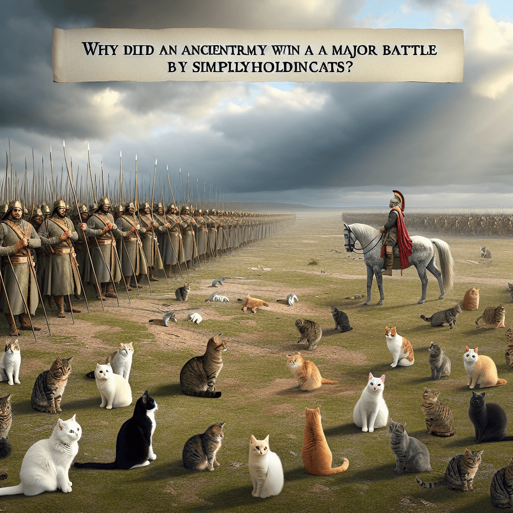 Why did an ancient army win a major battle by simply holding cats?