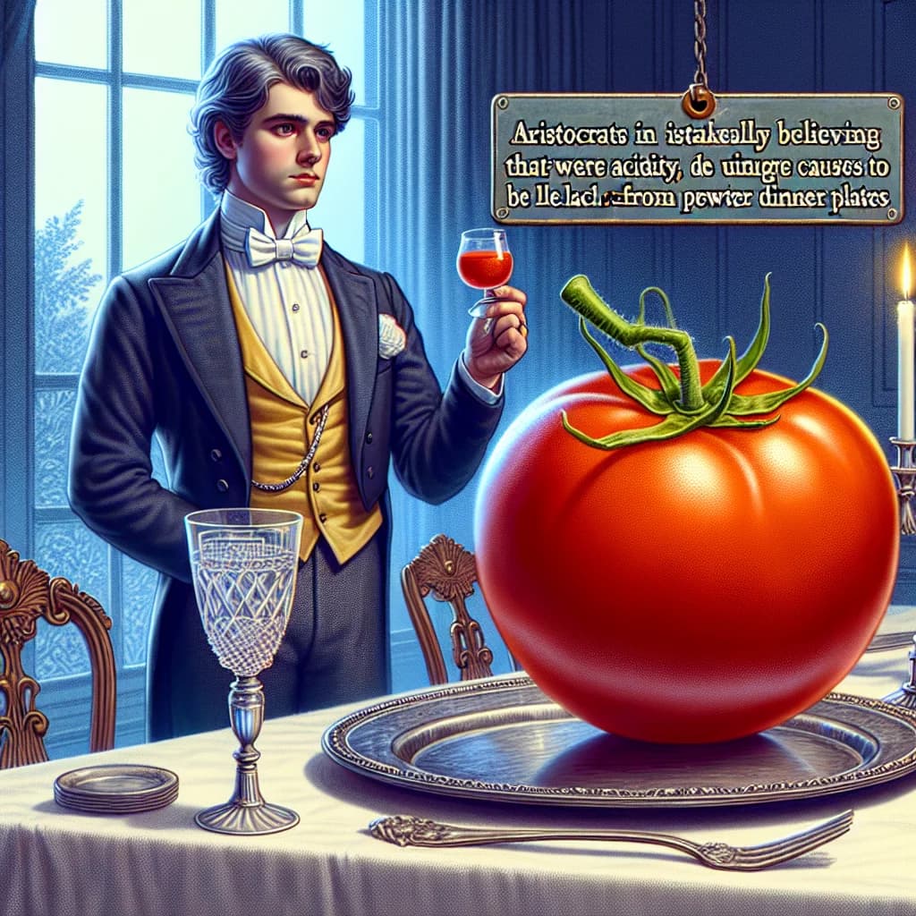 Why did aristocrats once believe tomatoes were poisonous because their acidity leached toxic lead from pewter dinner plates?