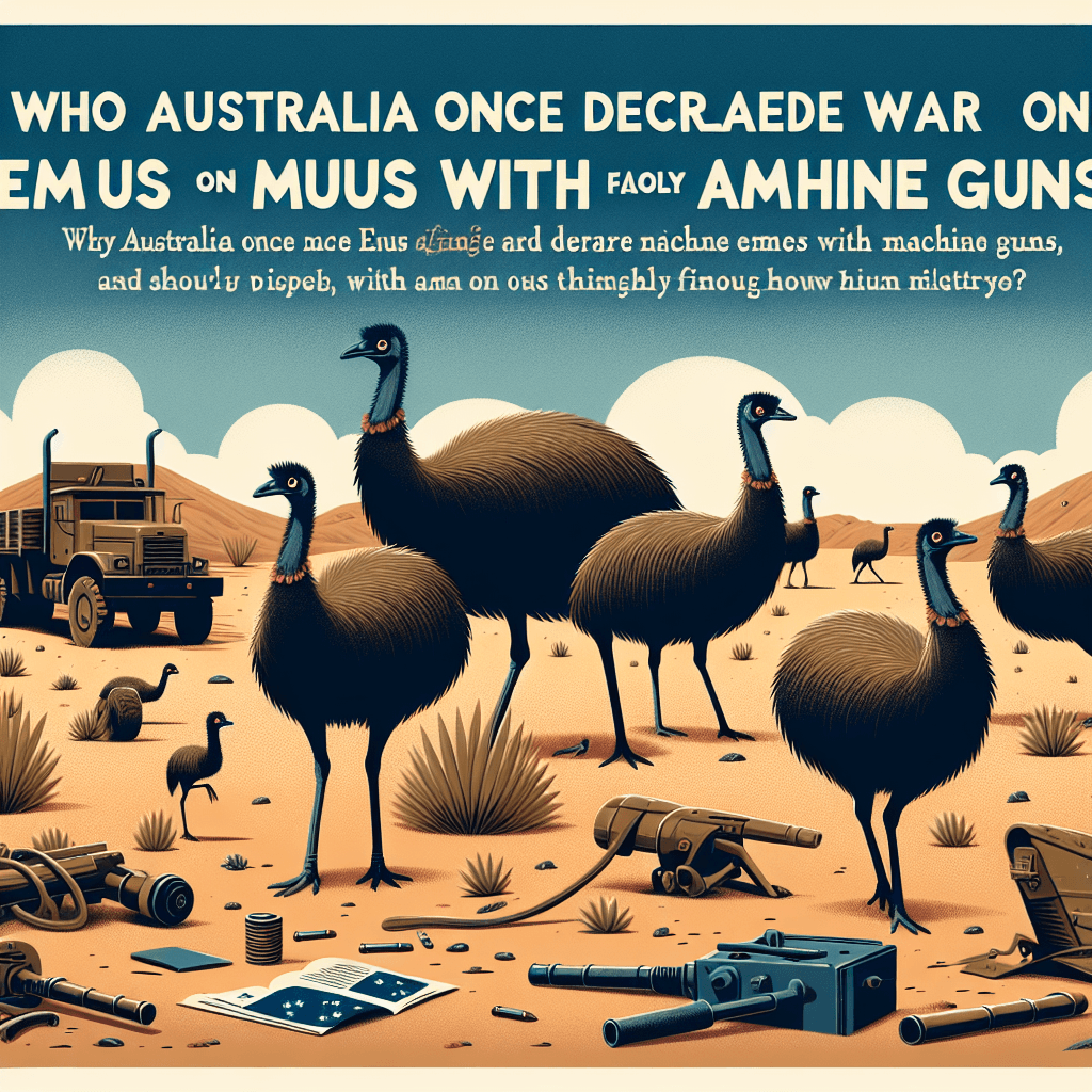 Feathered Foes & Failed Firepower: The Bizarre Tale of Australia's Great Emu War