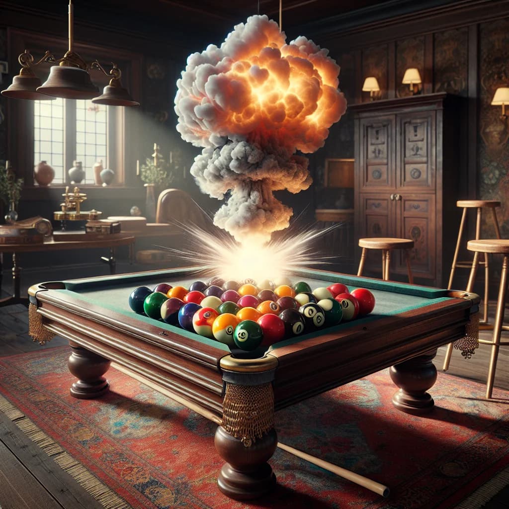 Why did early celluloid billiard balls occasionally explode with a loud bang when they collided during a game?