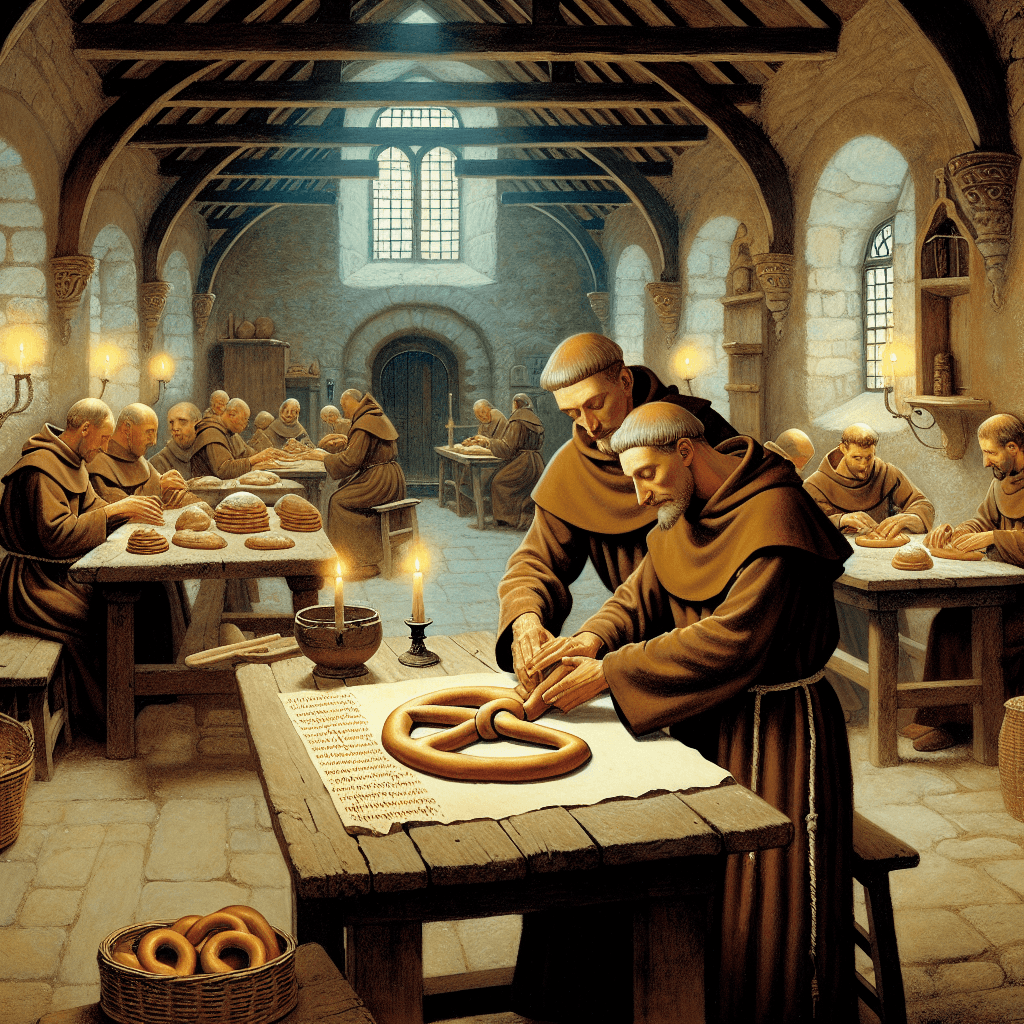 Why did early monks design the pretzel to look like a pair of arms crossed in prayer?