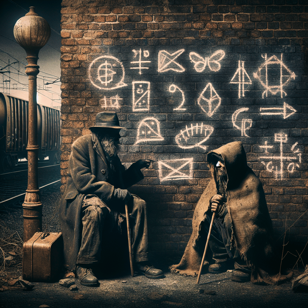Why did hobos develop a secret code of chalk symbols to communicate with each other?