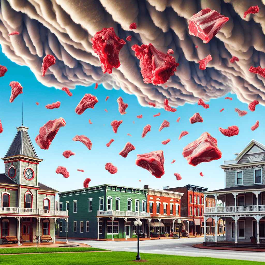 Why did it once rain pieces of fresh meat over a town in Kentucky?