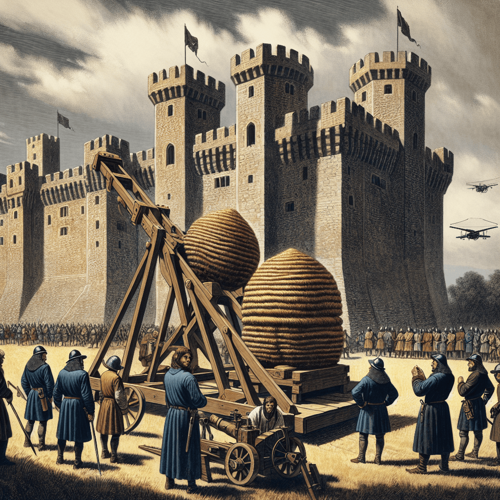 Why did medieval armies sometimes catapult beehives over castle walls?