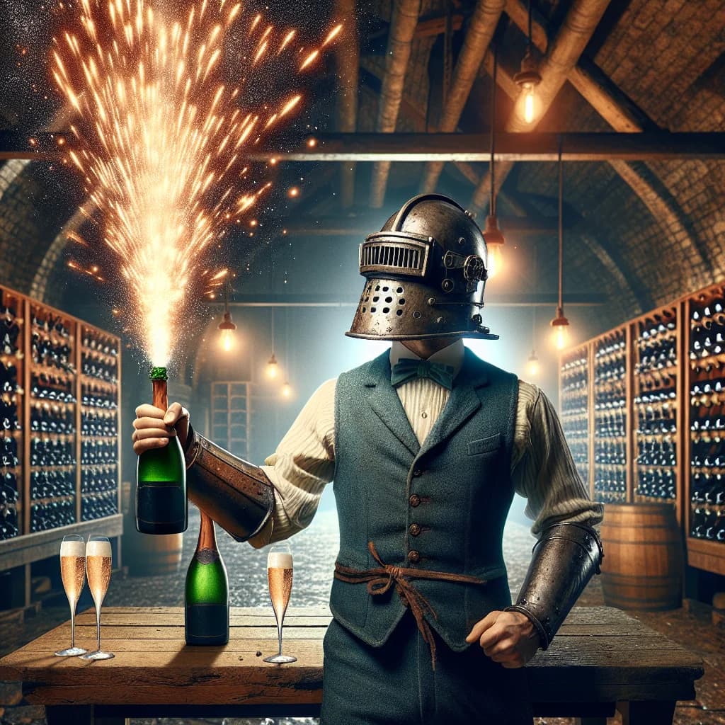 Why did nineteenth century winemakers wear heavy iron masks to protect themselves from spontaneously exploding champagne bottles?