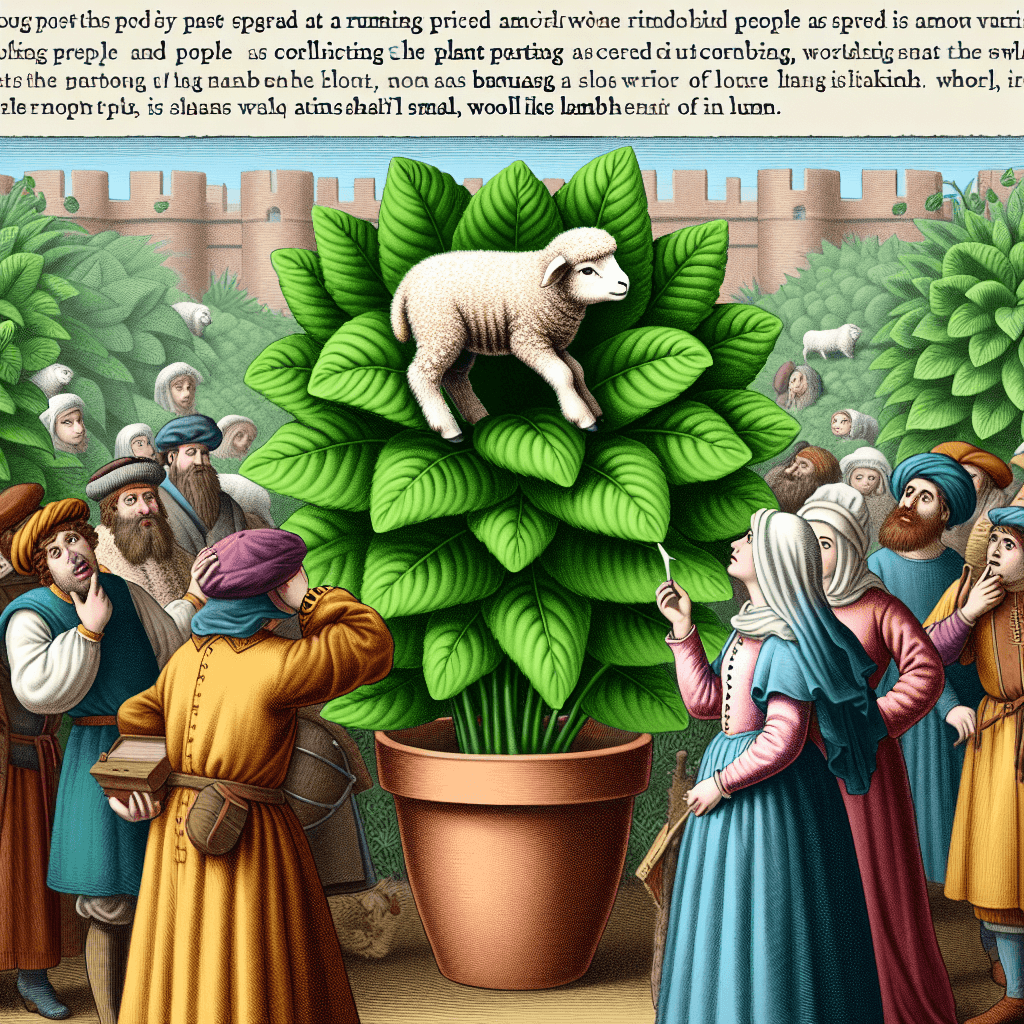 Why did people once believe that a strange plant grew tiny, woolly lambs?