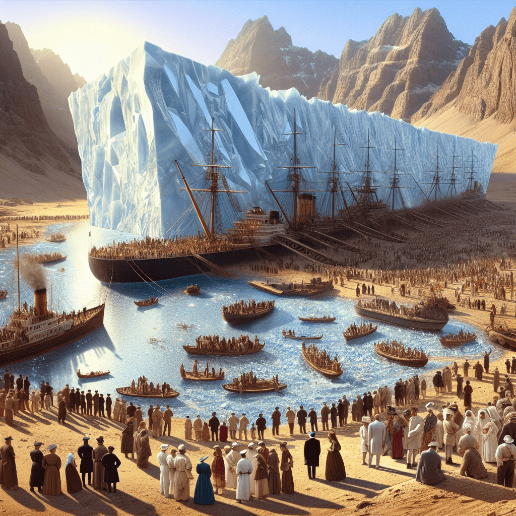 Why did people once seriously plan to tow icebergs to the desert?