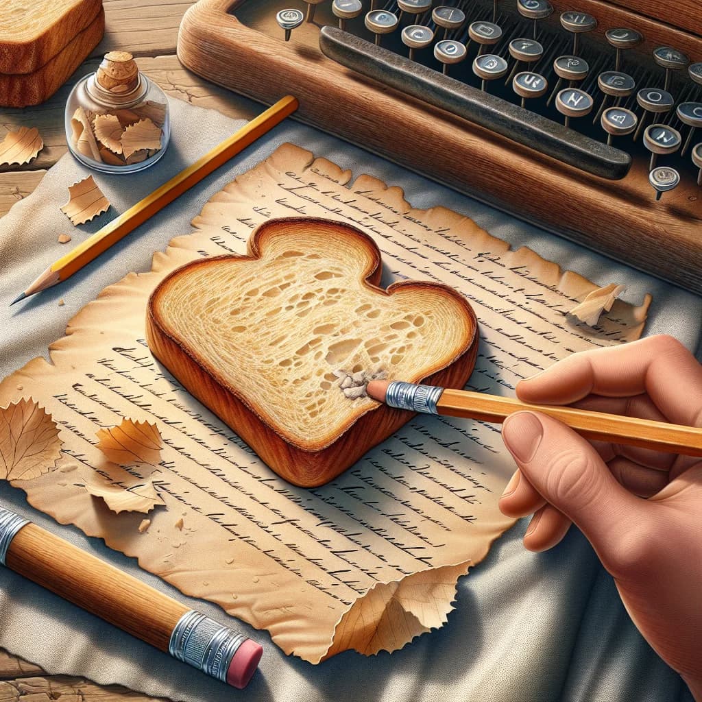 Why did people use pieces of crustless bread as the primary way to erase pencil marks for centuries?