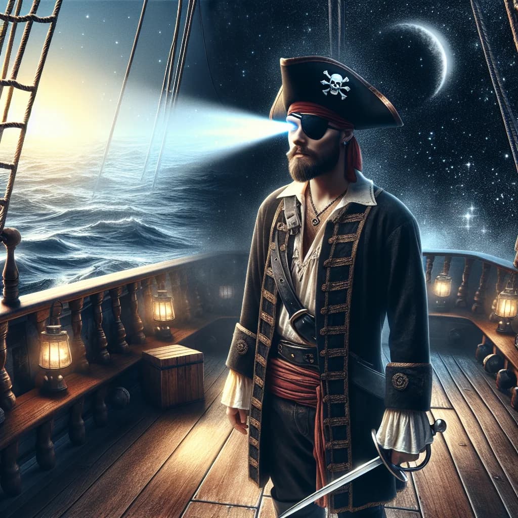 Why did pirates wear eye patches to ensure one eye remained adjusted for seeing in the dark below deck?