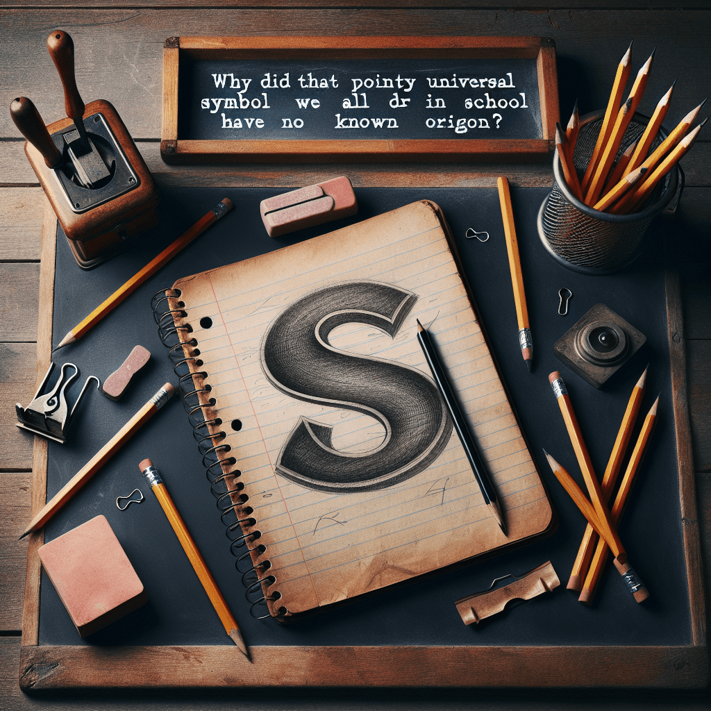 Why did that pointy universal S symbol we all drew in school have no known origin?