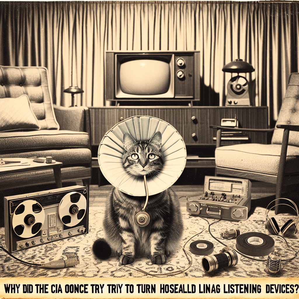 Why did the CIA once try to turn household cats into living listening devices?