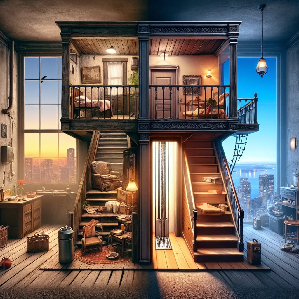 Why did the invention of the elevator transform penthouses from lowly servant quarters into the world's most expensive housing?