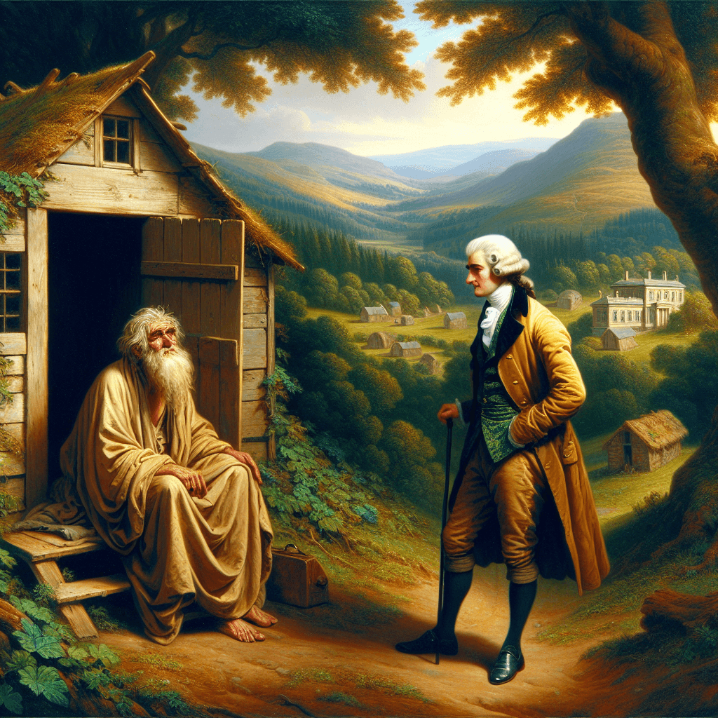 Why did wealthy 18th-century landowners hire professional hermits to live in tiny shacks on their estates?