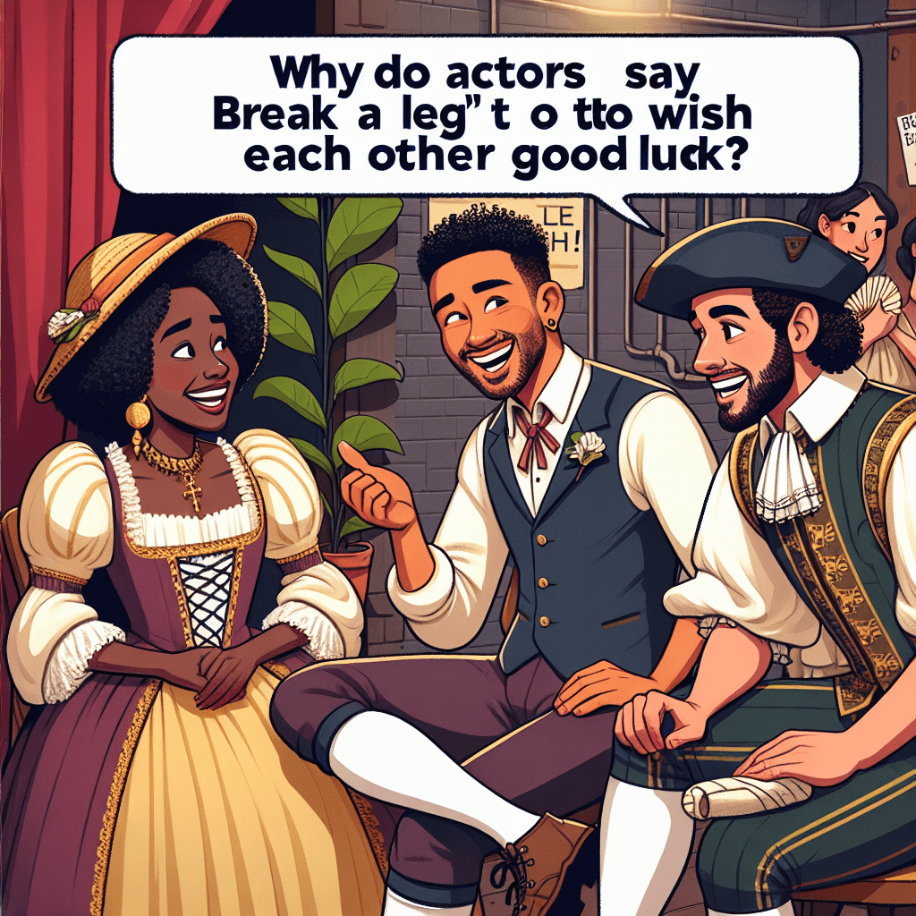Why do actors say break a leg to wish each other good luck?