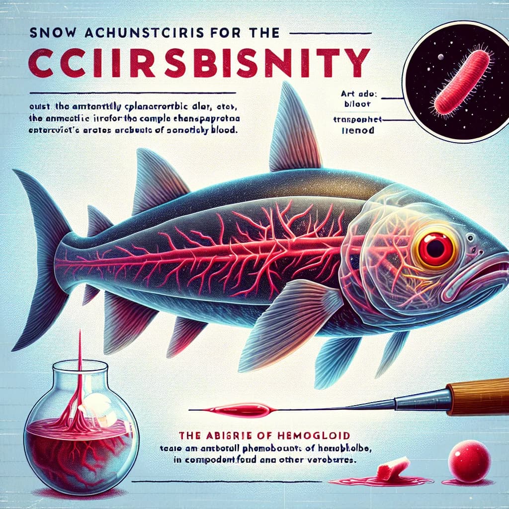 Why do Antarctic icefish possess completely transparent blood because they lack the hemoglobin found in other vertebrates?