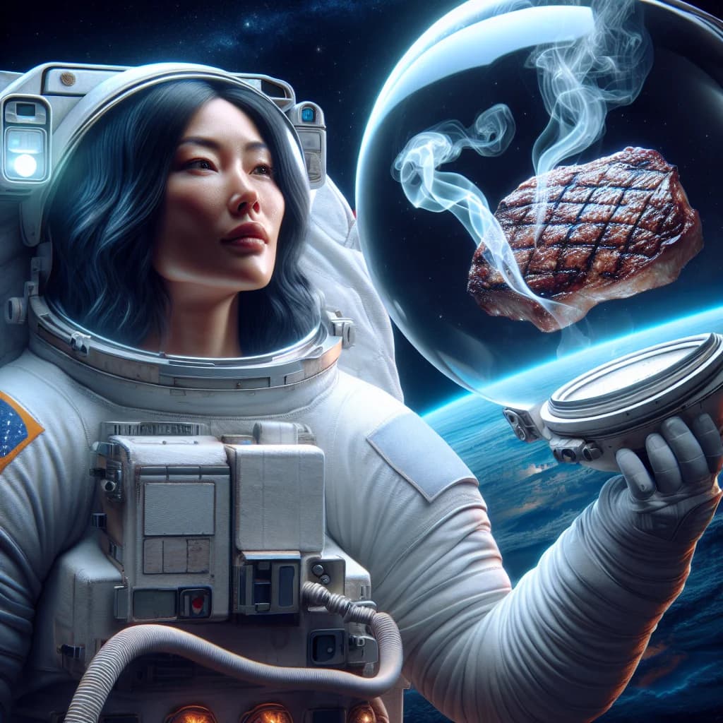 Why do astronauts return from spacewalks reporting that the vacuum of space smells like seared steak?