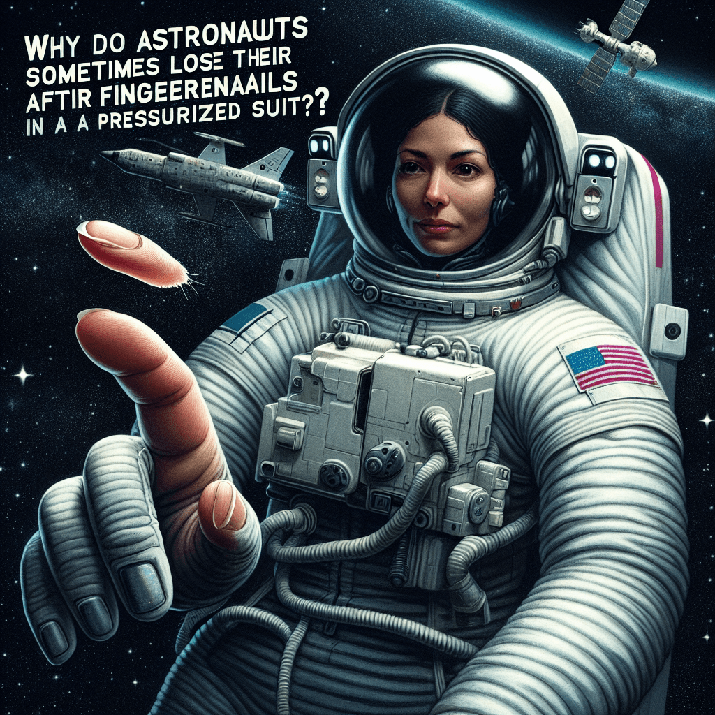 Why do astronauts sometimes lose their fingernails after performing a spacewalk in a pressurized suit?