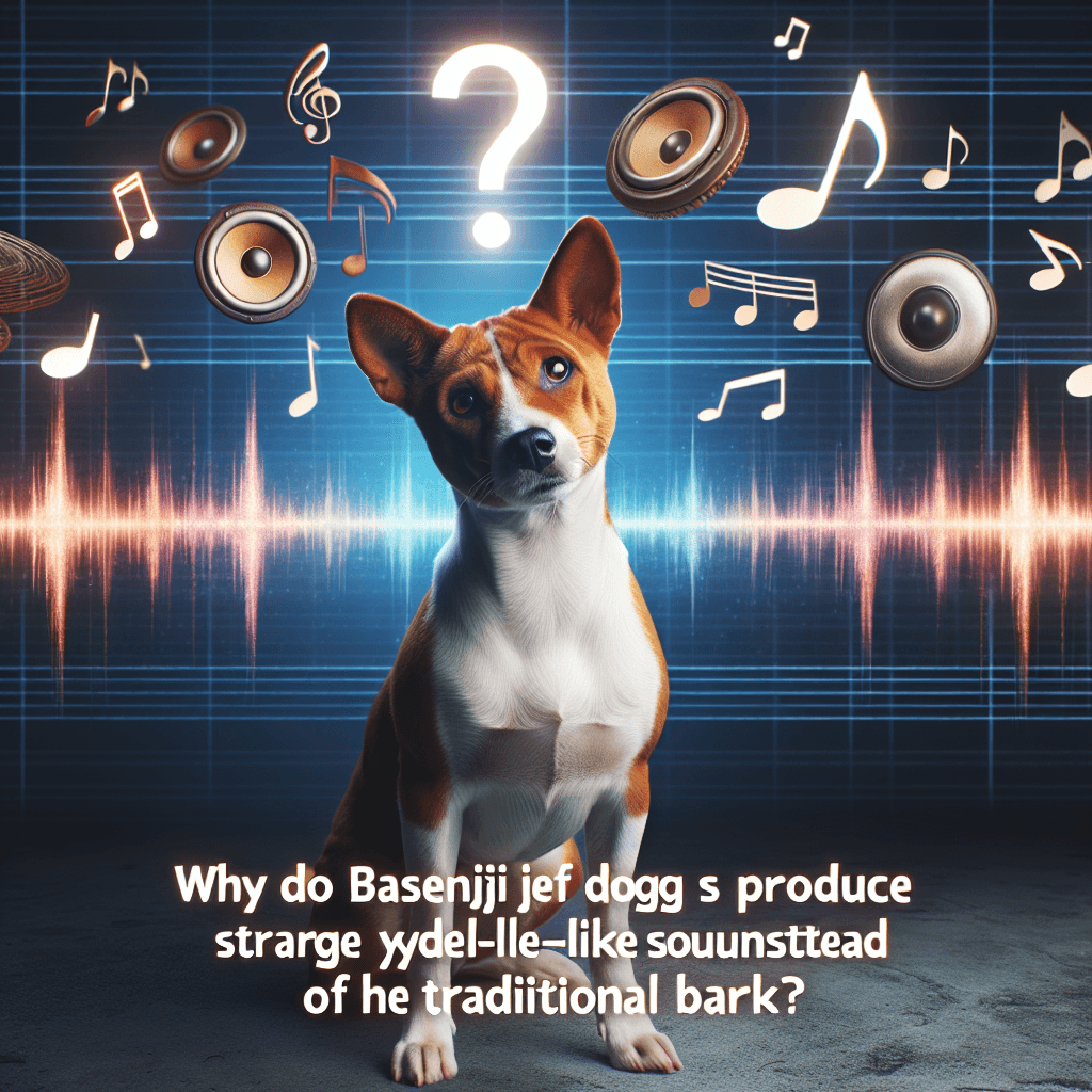 Why do Basenji dogs produce a strange yodel-like sound instead of a traditional bark?