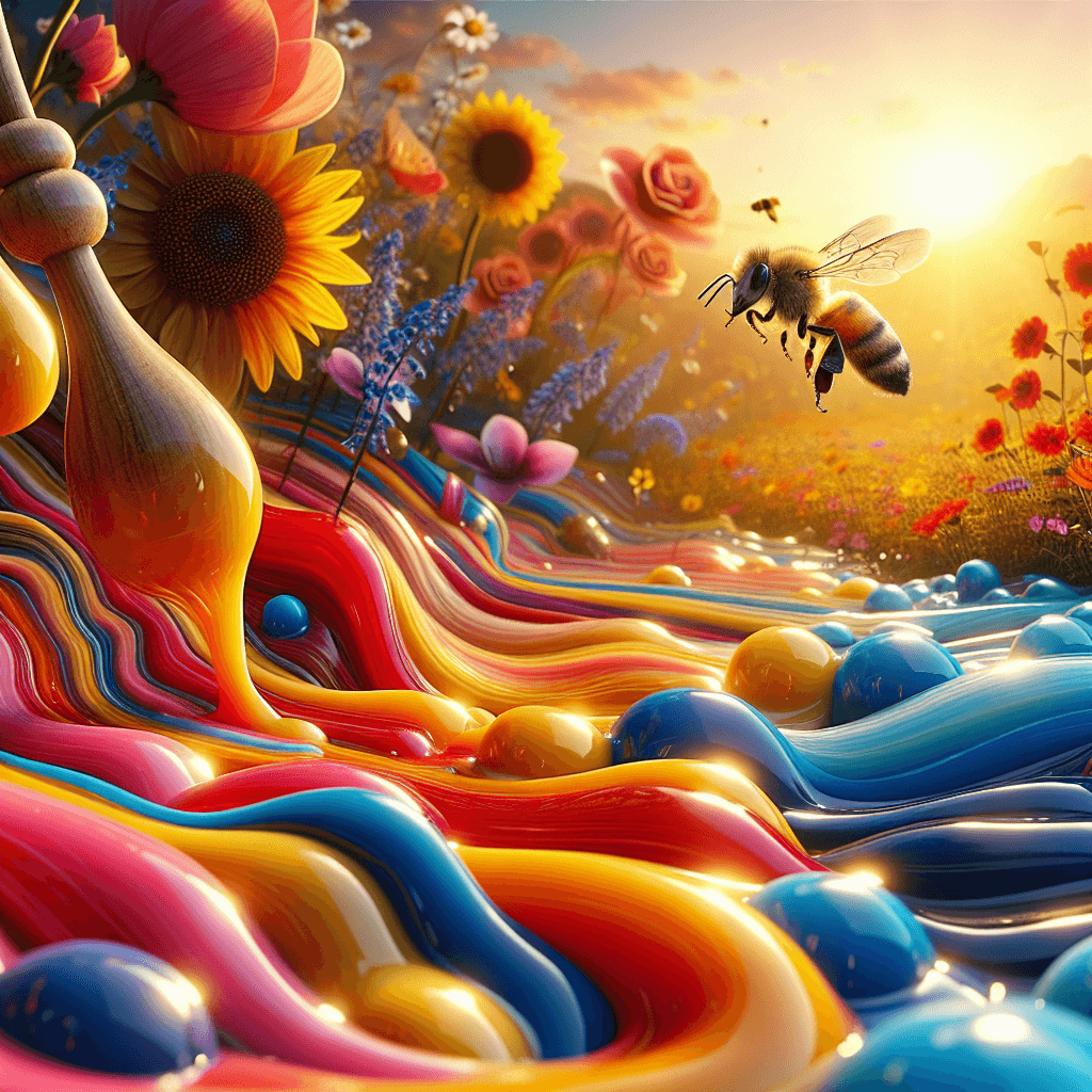 Why do bees sometimes produce strange, brightly colored honey?