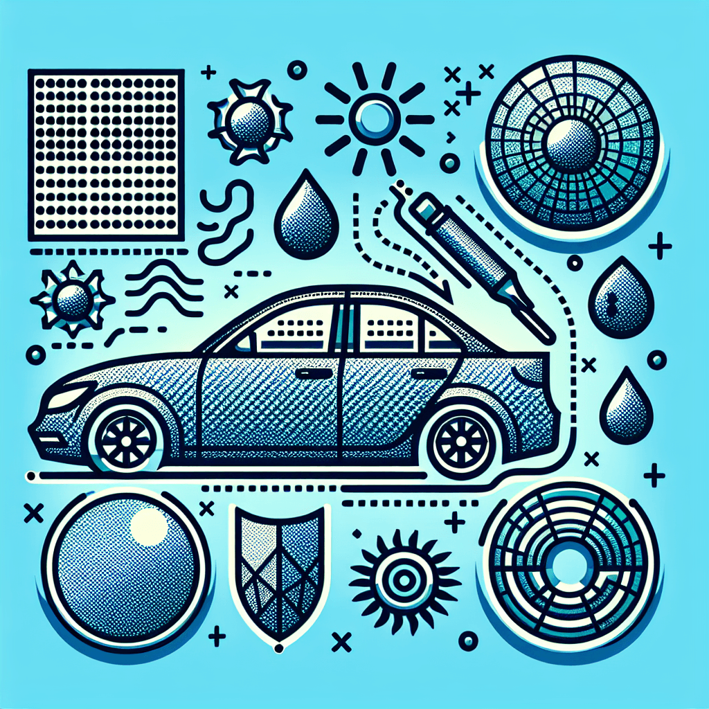 Why do car windshields have a pattern of small black dots along their outer edges?