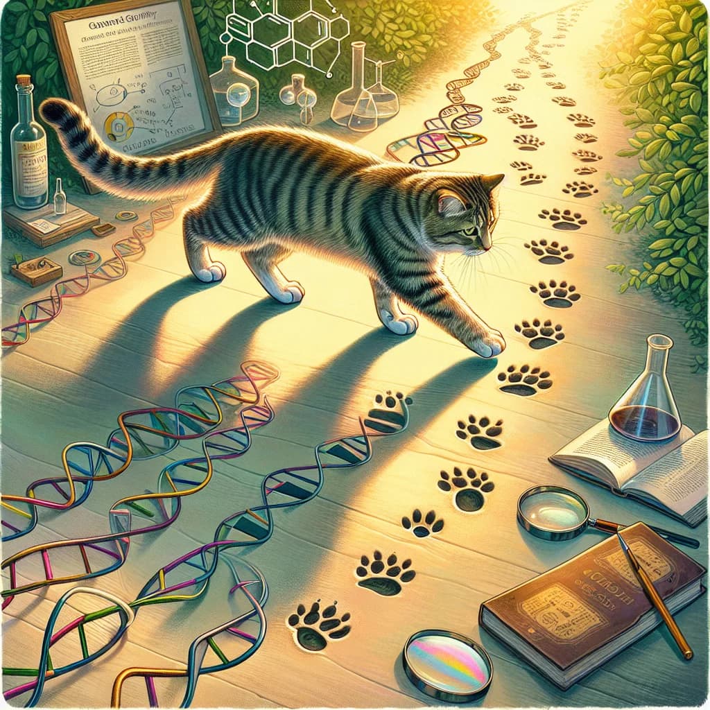 Why do cats precisely place their hind paws into the footprints left by their front paws while walking?