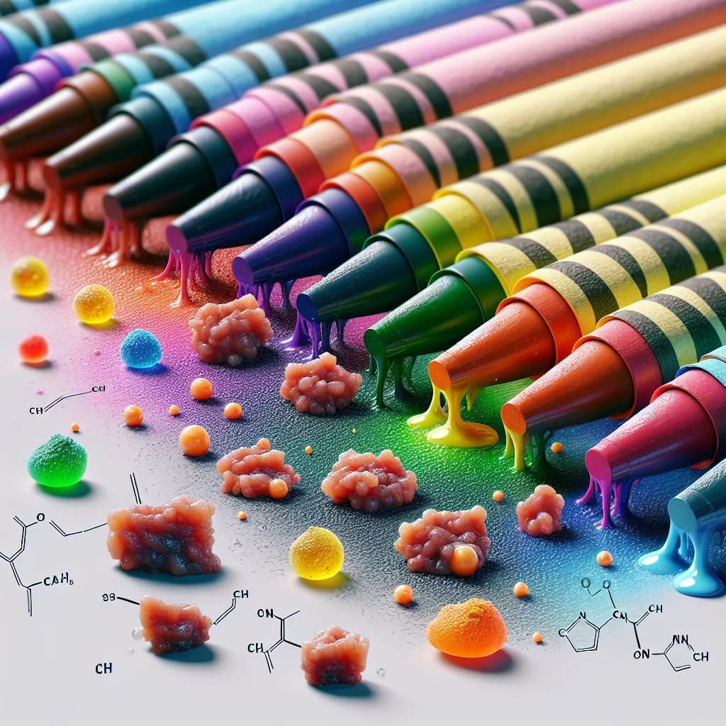 Why do common wax crayons possess a distinct signature scent because of the processed beef fat they contain?