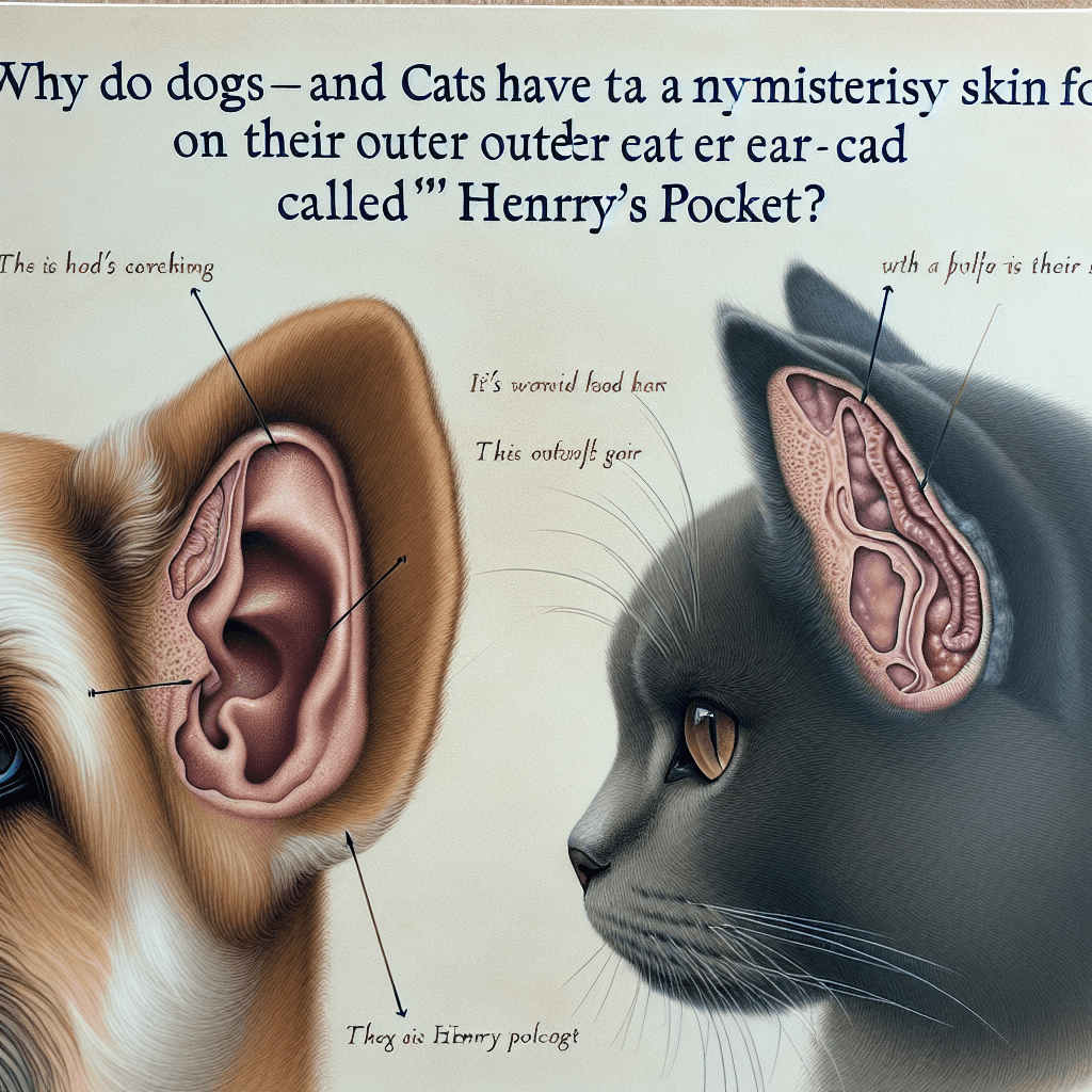 Why do dogs and cats have a mysterious skin fold on their outer ear called Henry's pocket?