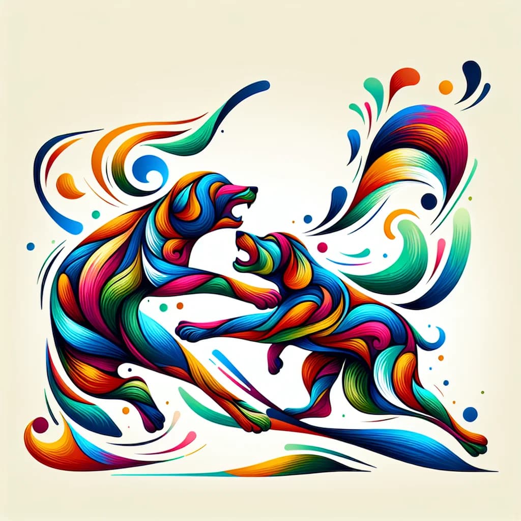 Why do dogs often sneeze during play to signal that their wrestling is not an actual fight?