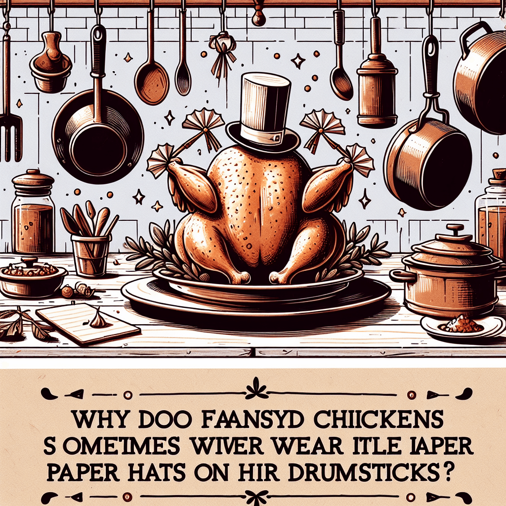 Why do fancy roasted chickens sometimes wear little paper hats on their drumsticks?