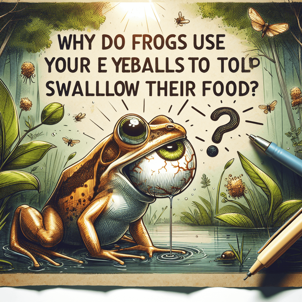 Why do frogs use their eyeballs to help them swallow their food?