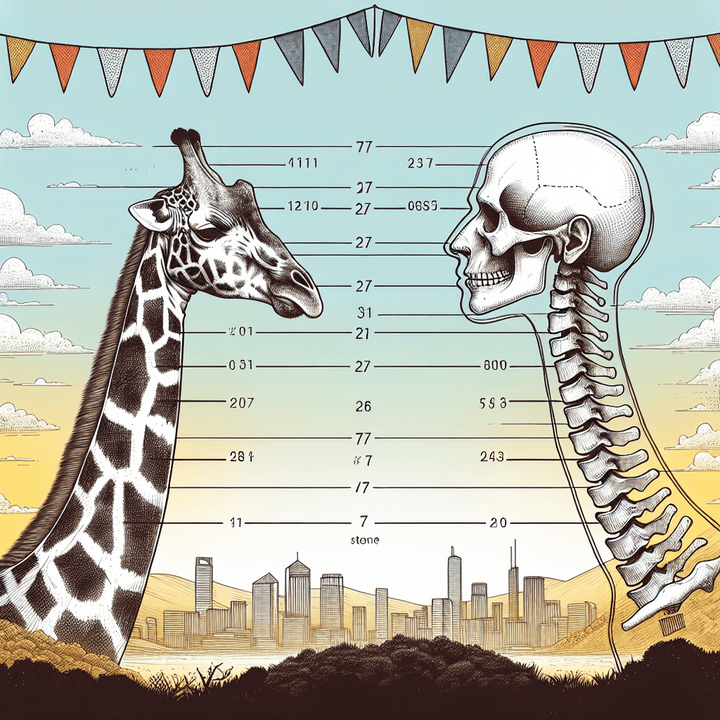 Why do giraffes have the same number of neck bones as humans?