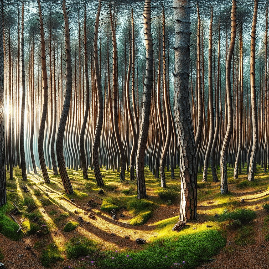 Why do hundreds of pine trees in a Polish forest all grow with a bizarre J-shaped curve?