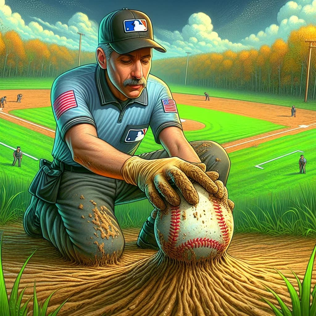 Why do Major League Baseball umpires rub a specific mud from a secret New Jersey location onto every ball?