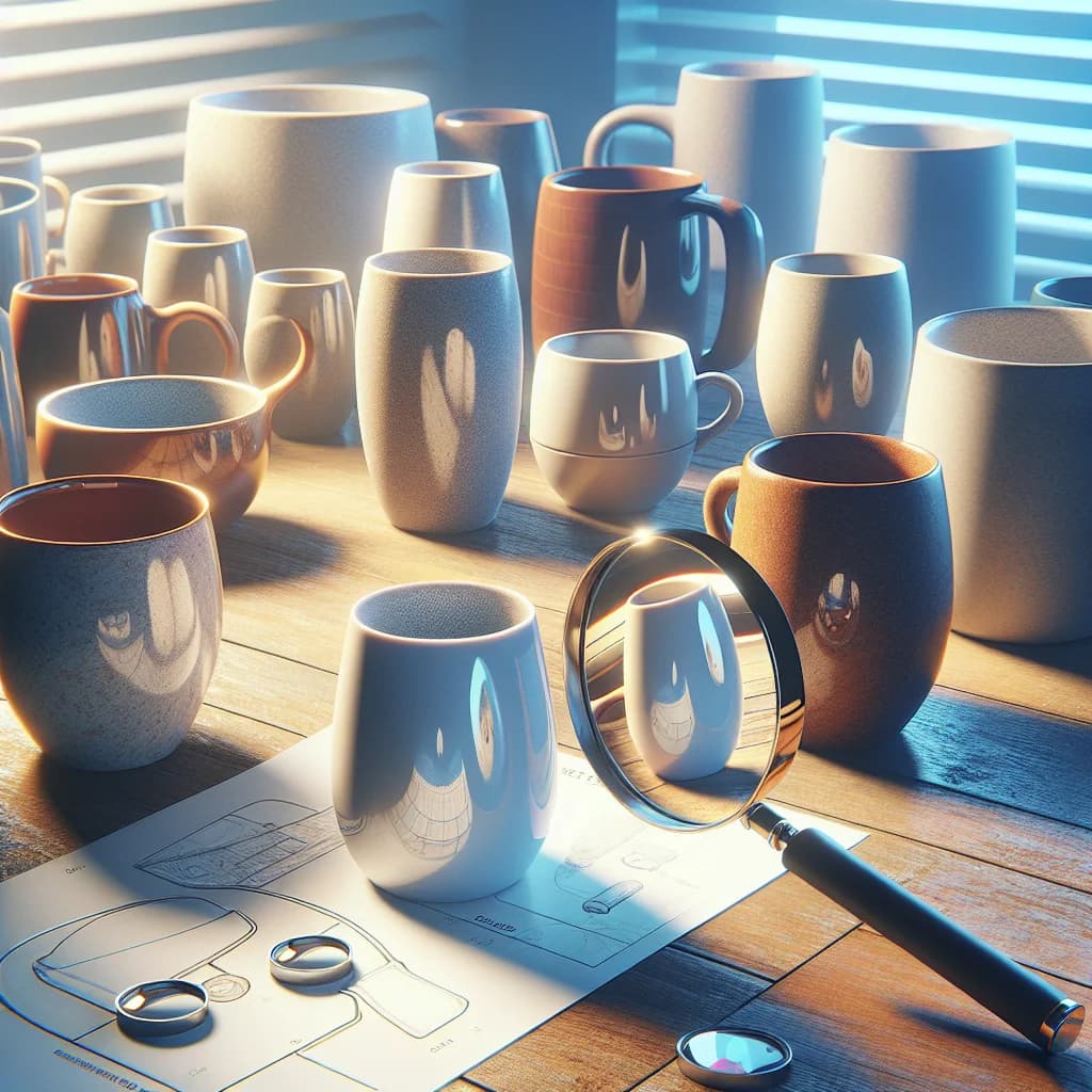 Why do many ceramic coffee mugs have a small intentional notch built into the bottom rim?