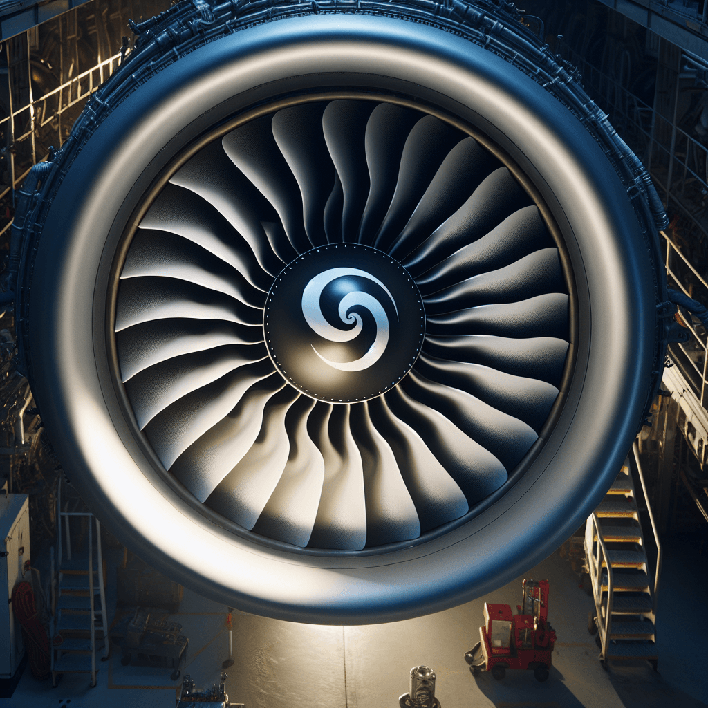 Why do many jet engines have a white spiral painted on their center cone?