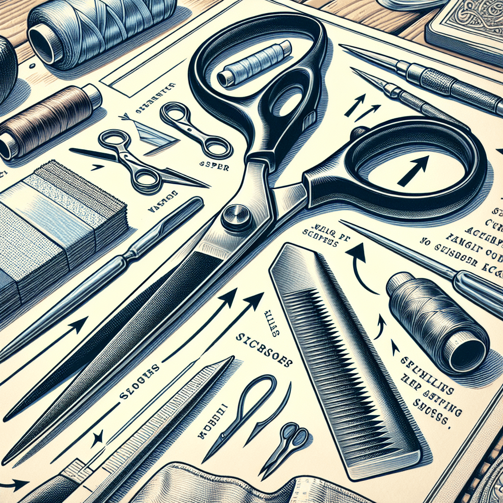 Why do many pairs of scissors have a serrated notch near the handle?