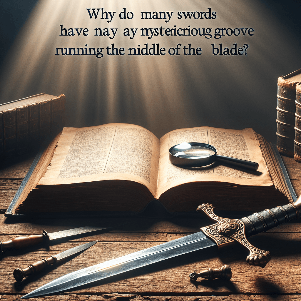 Why do many swords have a mysterious groove running down the middle of the blade?