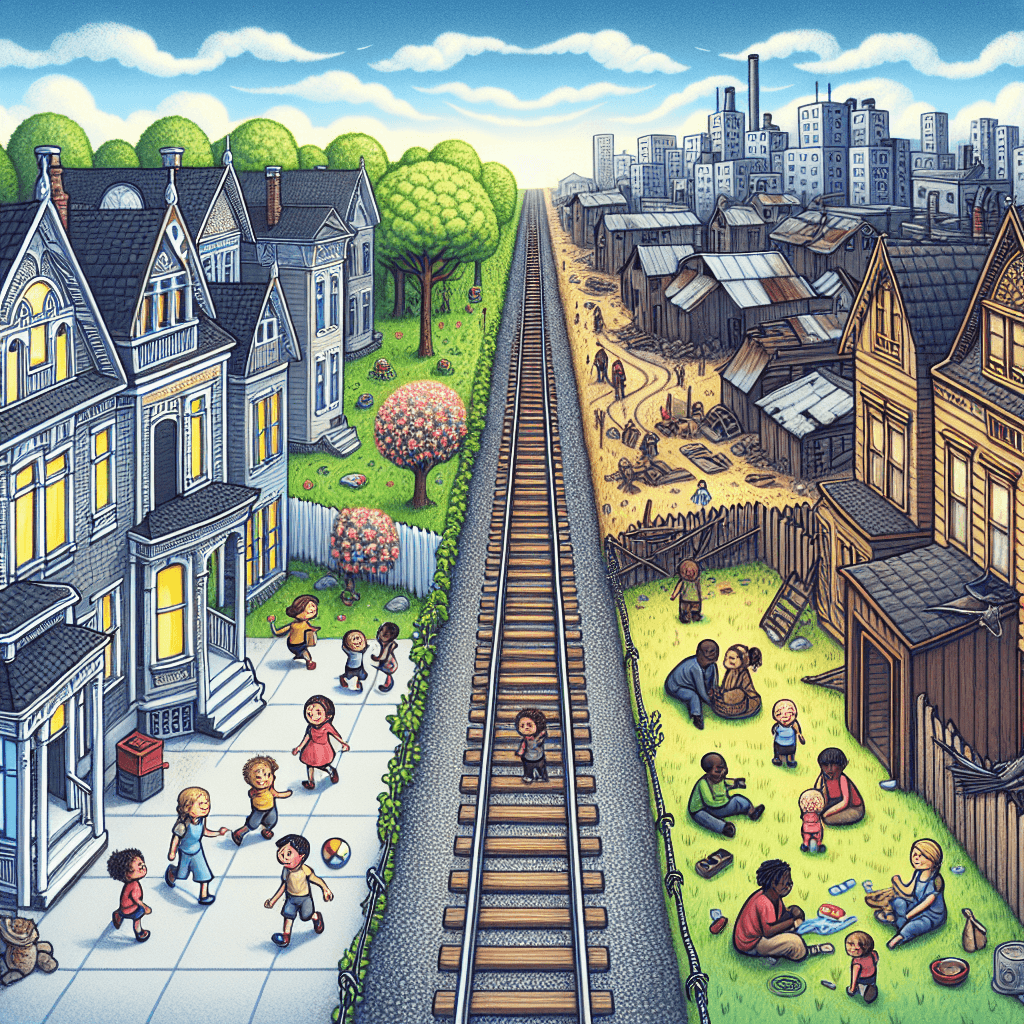 Why do many towns have a literal wrong side of the tracks?