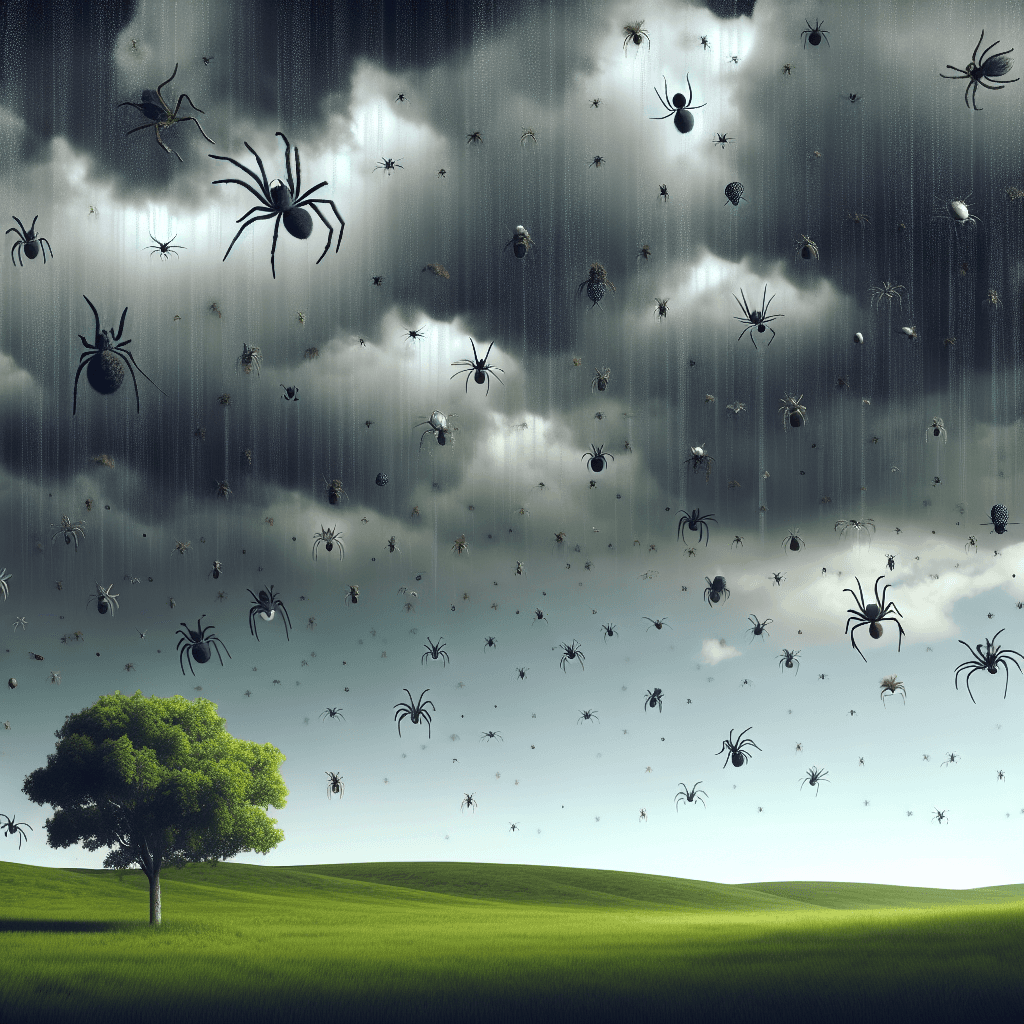 Why do millions of spiders sometimes seem to fall from the sky like rain?